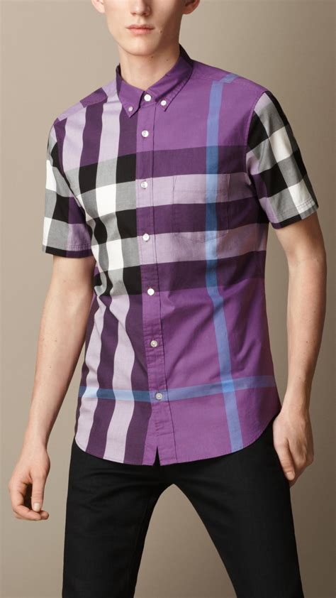 burberry casual shirt pupple|burberry t shirt original price.